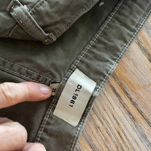 DL1961 Zoie Wide Leg Relaxed | Alpine Green/exc condition/32 (87cotton/13linen) - Picture 7 of 9